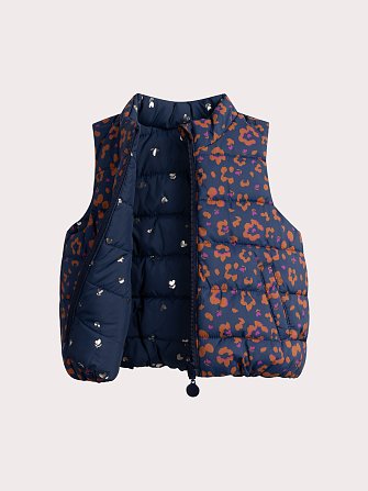 Βρεφικό Αμάνικο Μπουφάν για Κορίτσια Navy Prints - 2 σε 1
