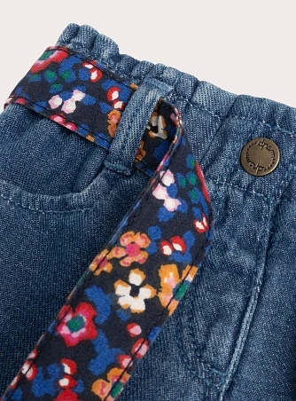 Βρεφικό Παντελόνι για Κορίτσια Denim Floral