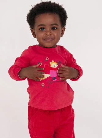 Βρεφική Μπλούζα για Κορίτσια Red Couple