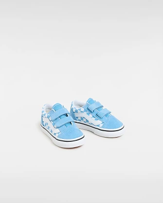 Βρεφικά Παπούτσια Vans Old Skool για Αγόρια Blue Checkerboard (Μεγέθη 20-26)