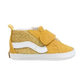 Βρεφικά Παπούτσια Vans SK8-Hi Crib για Κορίτσια Glitter Gold (Μεγέθη 17-18)