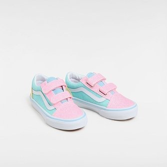 Παιδικά Παπούτσια Vans Old Skool V για Κορίτσια Pastel Glitter (Μεγέθη 27-34)