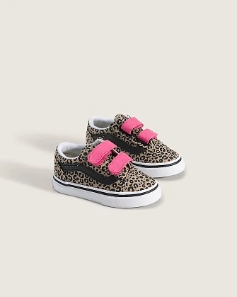 Βρεφικό Παπούτσι για Κορίτσι Vans Old Skool V Leopard Pop Incense/Pink Velvet (Μεγέθη 20-26)