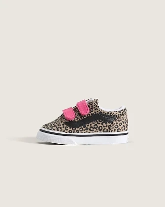 Βρεφικό Παπούτσι για Κορίτσι Vans Old Skool V Leopard Pop Incense/Pink Velvet (Μεγέθη 20-26)