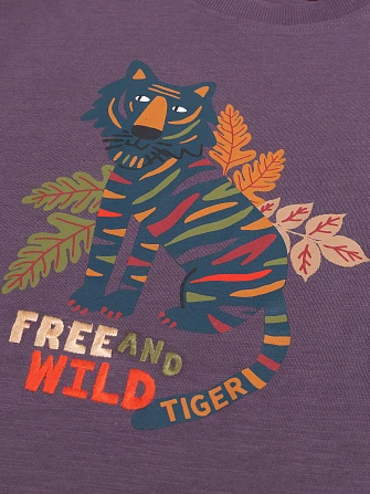 Παιδική Μπλούζα για Αγόρια Purple Tiger