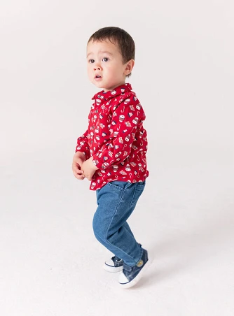 Βρεφικό Πουκάμισο για Αγόρια Festive Red