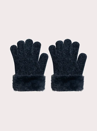 Παιδικά Γάντια για Κορίτσια Navy Fur
