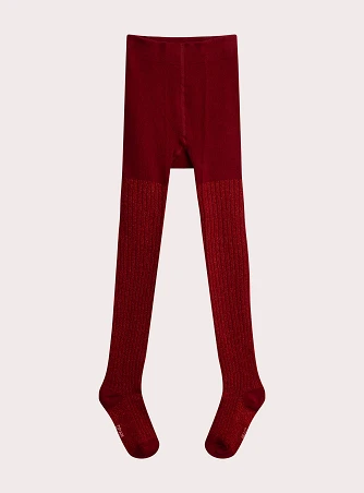 Παιδικό Καλσόν για Κορίτσια Ribbed Red