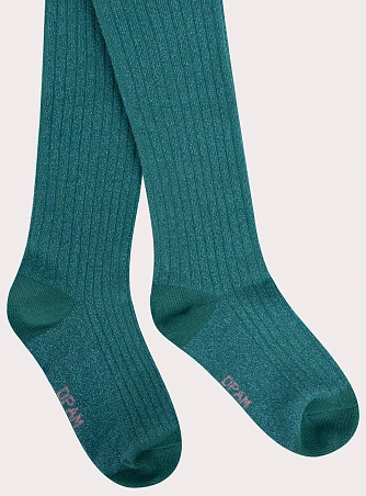 Παιδικό Καλσόν για Κορίτσια Ribbed Emerald