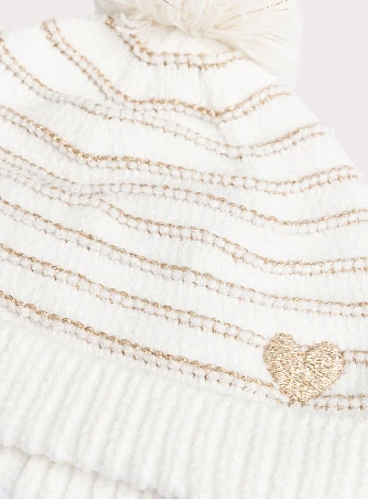 Βρεφικός Σκούφος για Κορίτσια Gold Stripped