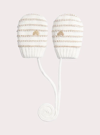 Βρεφικά Γάντια για Κορίτσια Gold Stripped