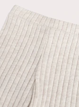 Βρεφικό Κολάν για Κορίτσια Ribbed Beige