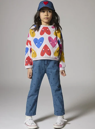 Παιδικό Φούτερ για Κορίτσια Lilac Hearts