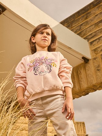 Παιδικό Φούτερ για Κορίτσια Flower Tiger