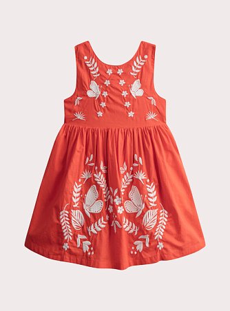 Παιδικό Φόρεμα για Κορίτσια Orange Embroidery