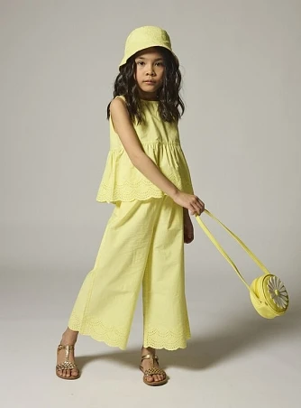 Παιδική Παντελόνα για Κορίτσια Yellow Embroidery