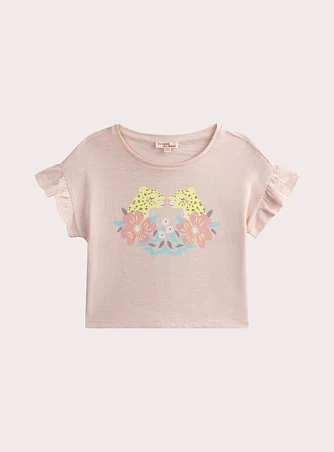 Παιδική Μπλούζα για Κορίτσια Leopards Pink