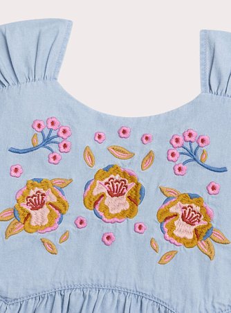 Παιδικό Φόρεμα για Κορίτσια Light Denim Garden