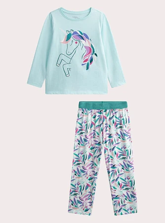 Σετ Παιδικές Πιτζάμες για Κορίτσια Mint Unicorn