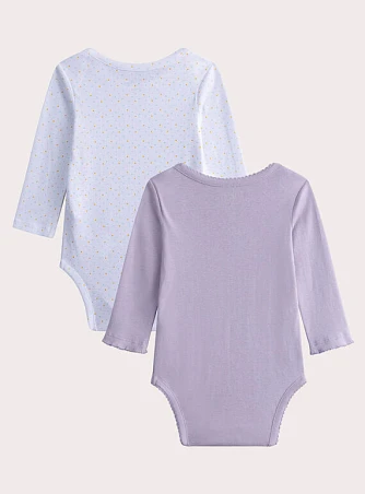 Σετ Βρεφικά Φορμάκια για Κορίτσια Purple Dog 2 τμχ