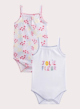 Σετ Βρεφικά Φορμάκια για Κορίτσια Jolie Fleur 2 τμχ