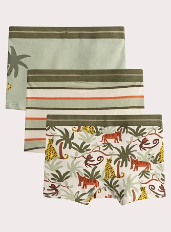 Σετ Παιδικά Εσώρουχα για Αγόρια Chaki Jungle 3 τμχ