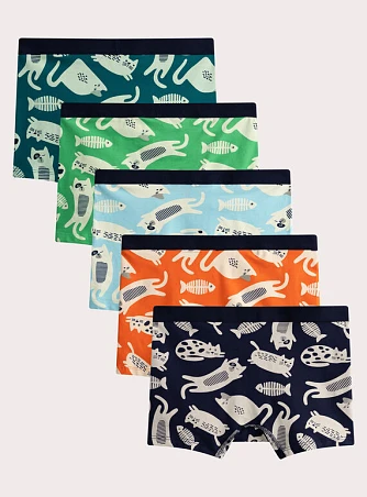 Σετ Παιδικά Εσώρουχα για Αγόρια Multi Cats 5 τμχ