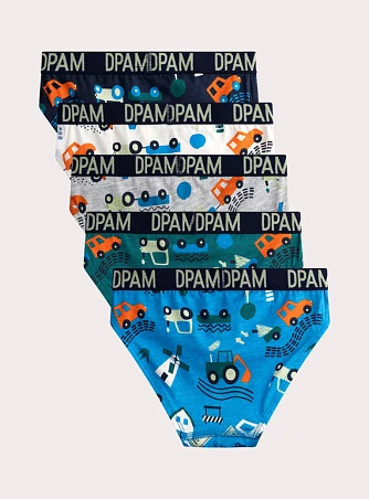 Σετ Παιδικά Εσώρουχα για Αγόρια Blue Cars 5 τμχ