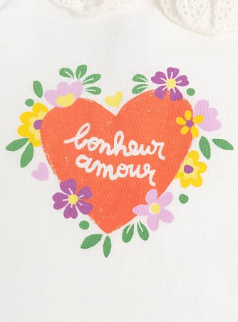 Βρεφική Μπλούζα για Κορίτσια Bonjour Amour