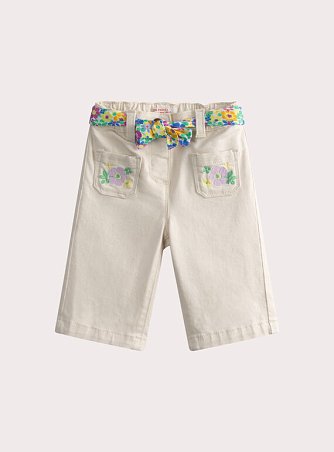 Βρεφικό Παντελόνι για Κορίτσια Beige Embroidery