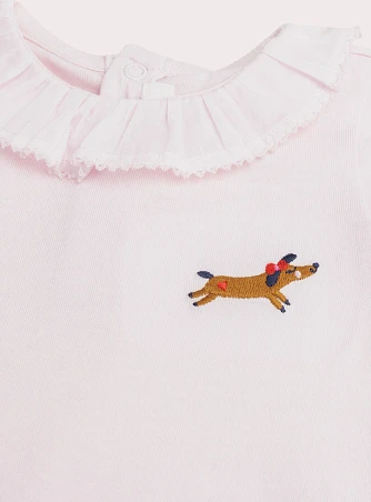 Βρεφική Μπλούζα για Κορίτσια Soft Pink Puppy