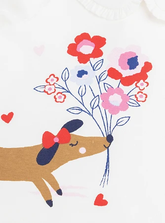 Βρεφική Μπλούζα για Κορίτσια Lovely Puppy