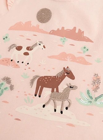 Βρεφική Μπλούζα για Κορίτσια Pale Pink Painting