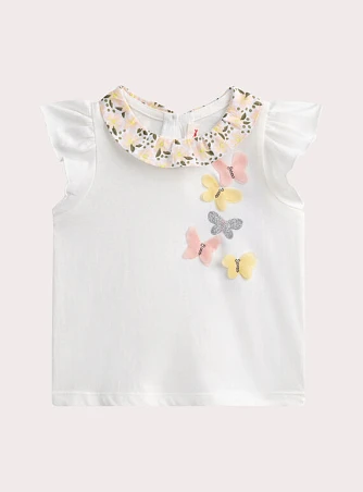 Βρεφική Μπλούζα για Κορίτσια White Butterflies