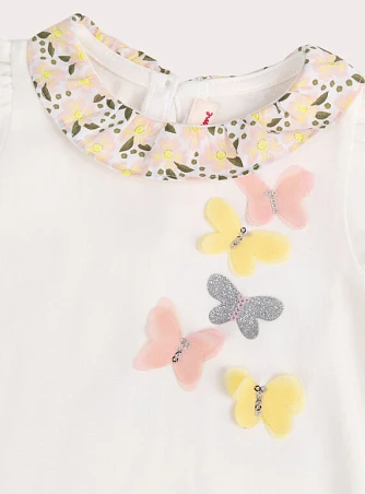 Βρεφική Μπλούζα για Κορίτσια White Butterflies
