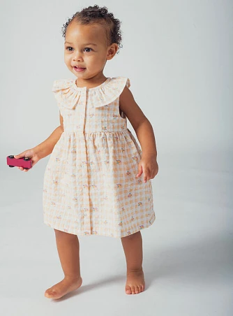 Βρεφικό Φόρεμα για Κορίτσια Floral Plaid