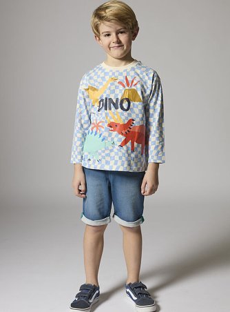 Παιδική Βερμούδα για Αγόρια Denim T-Rex