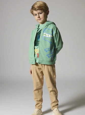 Παιδική Ζακέτα για Αγόρια Green/Blue Dino