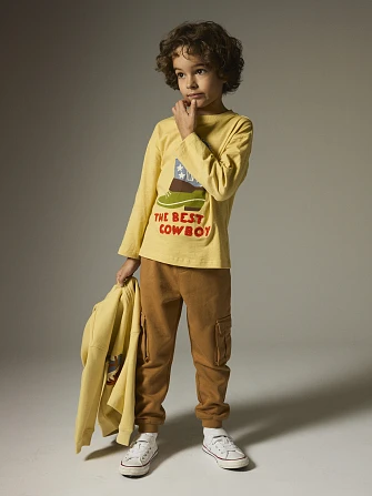 Παιδική Μπλούζα για Αγόρια Yellow Cowboy