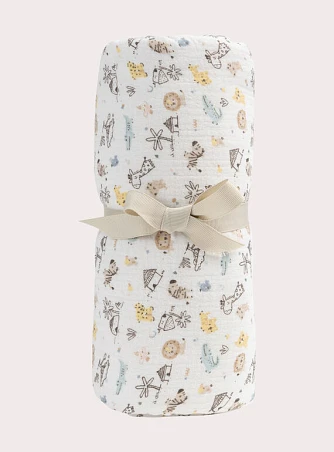 Βρεφικό Κουβερτάκι Printed Ecru