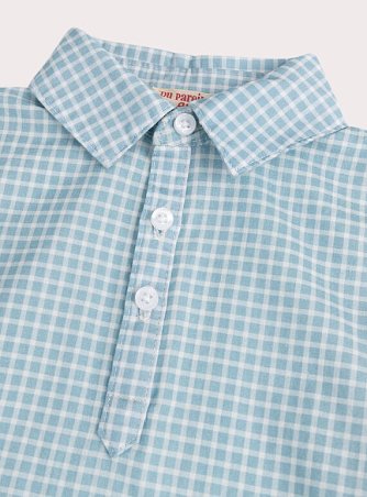 Βρεφικό Φορμάκι για Αγόρια Sky Blue Plaid