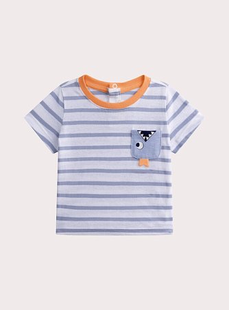 Βρεφική Μπλούζα για Αγόρια Stripped Blue Fish