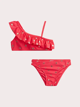 Παιδικό Μαγιό για Κορίτσια Red and Gold