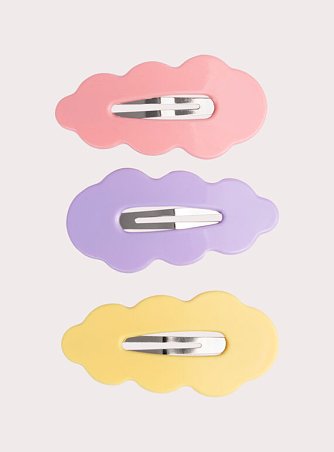 Σετ Παιδικά Κοκαλάκια Μαλλιών για Κορίτσια Pastel Clouds 3 τμχ