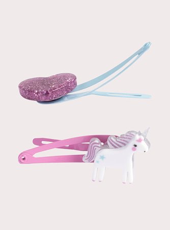 Σετ Παιδικά Κοκαλάκια Μαλλιών για Κορίτσια Pink/Blue Unicorns