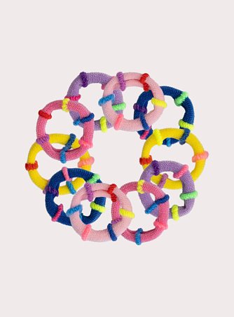 Σετ Παιδικά Λαστιχάκια Μαλλιών για Κορίτσια Colourful Sprinkles 10 τμχ