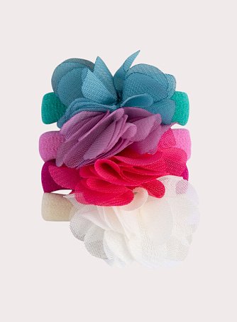 Σετ Παιδικά Λαστιχάκια Μαλλιών για Κορίτσια Multi Bouquet 4 τμχ