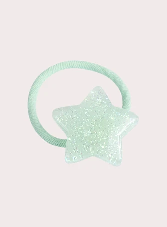 Σετ Παιδικά Λαστιχάκια Μαλλιών για Κορίτσια Teal/Purple Stars 4 τμχ