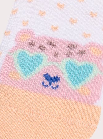 Βρεφικές Κάλτσες για Κορίτσια Peach Bear