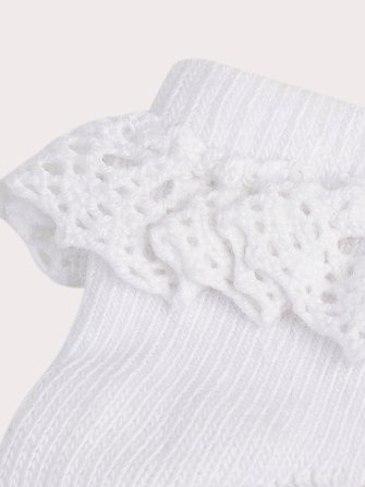 Βρεφικές Κάλτσες για Κορίτσια White Ruffles